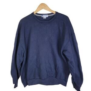 Vintage 90s Russell Athletic Heavyweight Pro Cotton Sweatshirt Blue XL Logo